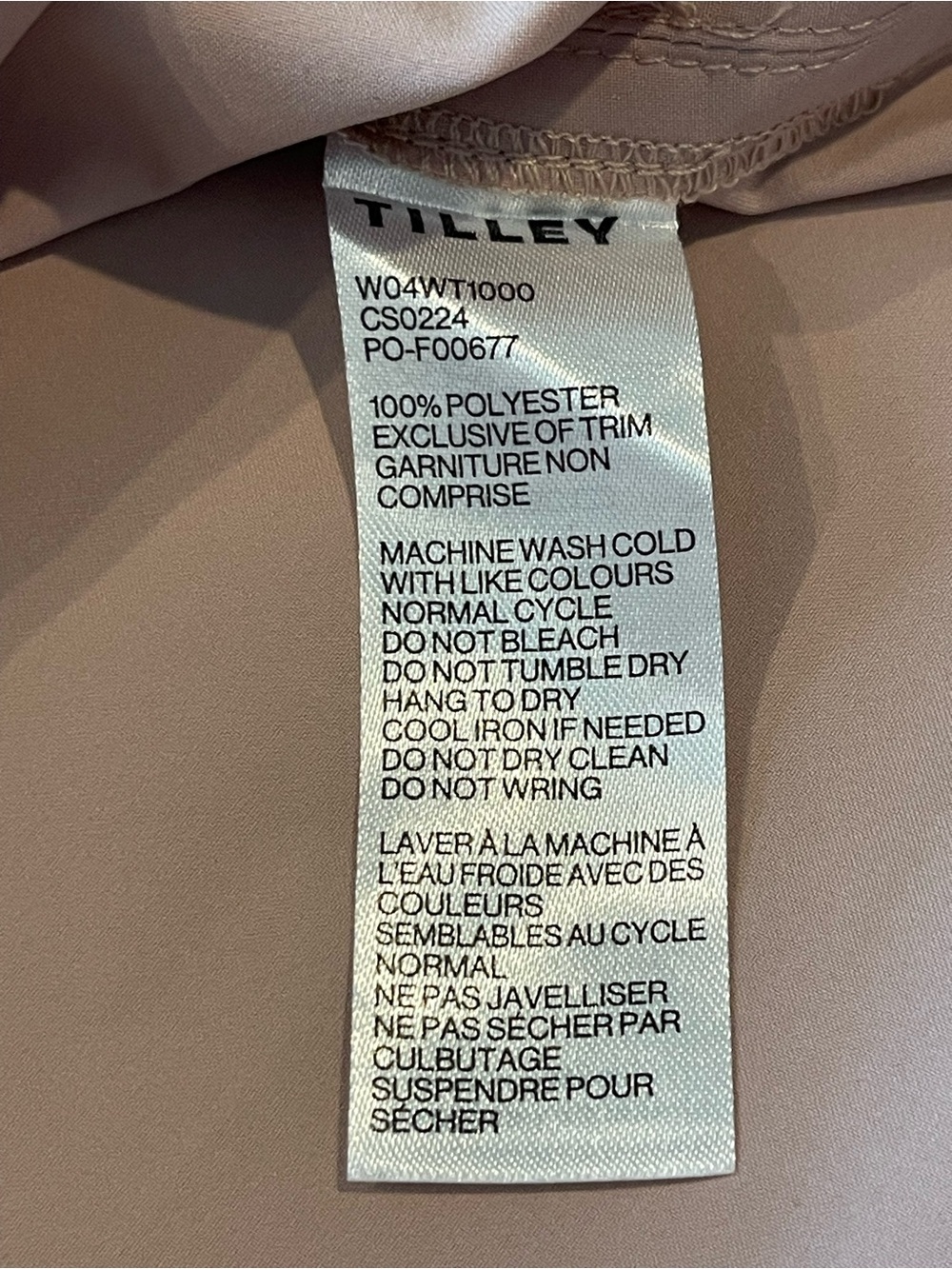 Tilley Sleeveless Shield Shirt, Button-Front Dusty Blush, Utility, Performance,L - Picture 6 of 15